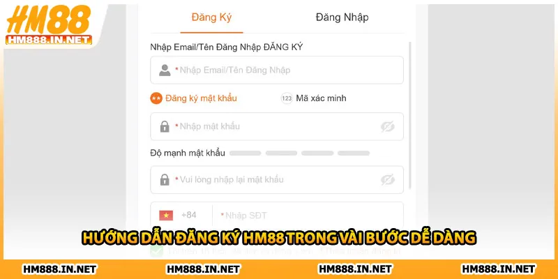 Hướng dẫn đăng ký HM88 trong vài bước dễ dàng
