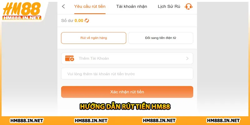 Hướng dẫn rút tiền HM88